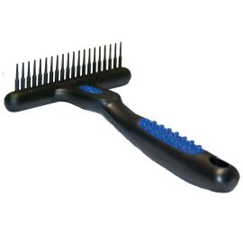 SHOW TECH Antistatic Rake, Piaptan T Antistatic, 20 Pini Metalici, Pentru Descalcirea sau Indepartarea Parului Naparlit din Blana Lunga sau Dubla