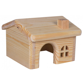 Casuta din Lemn Pentru Hamsteri si Alte Rozatoare Mici 15x15x11cm