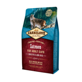 CARNILOVE CAT cu Somon Pentru Pisici Sensibile sau cu Par Lung 2 Kg