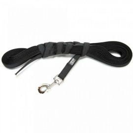 JULIUS K9 Lesa Antiderapanta cu Maner, Neagra, 5m / 14mm, Pentru Caini Maxim 30kg