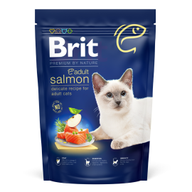 BRIT PREMIUM By Nature Cat Adult, Somon, Hrana Uscata Pisica Adulta, Blana Lucioasa, 800g