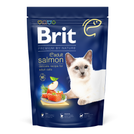 BRIT PREMIUM By Nature Cat Adult, Somon, Hrana Uscata Pisica Adulta, Blana Lucioasa, 1.5kg