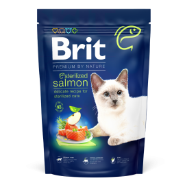 BRIT PREMIUM By Nature Cat Adult Sterelized, Somon, Hrana Uscata Pisica Sterilizata, Protectia Aparatului Urinar | Piele Sanatoasa | Blana Stralucitoare, 1.5kg
