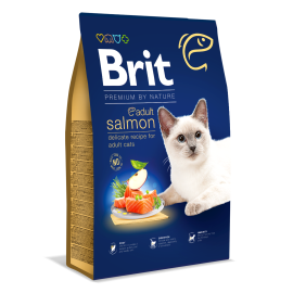 BRIT PREMIUM By Nature Cat Adult, Somon, Hrana Uscata Pisica Adulta, Blana Lucioasa, 8kg