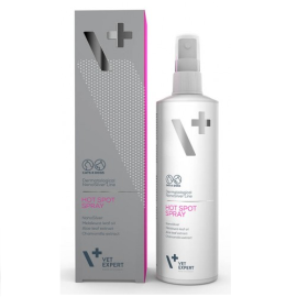 VETEXPERT Nanosilver HOT SPOT Spray Antiseptic, Ideal in Tratamentul Leziunilor Alergice | Zgarieturi | Abraziuni ale Pielii, Caine si Pisica, 100ml
