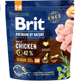 BRIT PREMIUM By Nature Senior Small / Medium S-M, cu Pui, Hrana Uscata Caine Talie Mica / Medie, 1Kg
