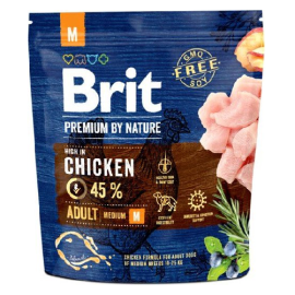 BRIT PREMIUM By Nature Adult Medium M, cu Pui, Hrana Uscata Caine Talie Medie, 1kg