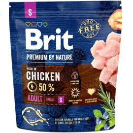 BRIT PREMIUM By Nature Adult Small S, cu Pui, Hrana Uscata Caine Talie Mica, 3kg