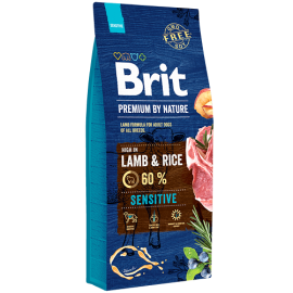 BRIT PREMIUM By Nature Adult Sensitive, Miel si Orez, Hrana Uscata Caine, Digestie Optima, 8kg