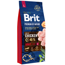 BRIT PREMIUM By Nature Adult Large L, cu Pui, Hrana Uscata Caine Talie Mare, 8kg