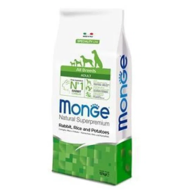 MONGE NATURAL Adult All Breeds, Iepure, Hrana Uscata Monoproteica Caine, 12kg