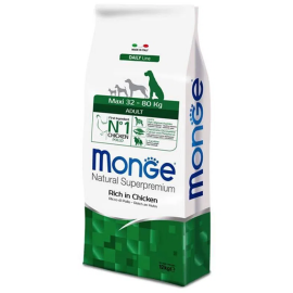 MONGE Natural Maxi Adult, Pui, Hrana Uscata Caine, 12kg