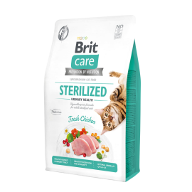 BRIT CARE Grain Free Cat Sterelized Urinary Health, Pui, Hrana Uscata Hipoalergenica, Fara Cereale, Pisica Sterilizata, Protectia Aparatului Urinar, 2kg