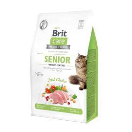 BRIT CARE Grain Free Cat Senior Weight Control, Pui, Hrana Uscata Hipoalergenica, Fara Cereale, Pisica Senior, Controlul Greutatii 400g