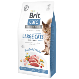 BRIT CARE Grain Free Large Cats Power & Vitality, Rata si Pui, Hrana Uscata Hipoalergenica, Fara Cereale, Pisica Talie Mare, 7kg