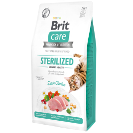 BRIT CARE Grain Free Cat Sterelized Urinary Health, Pui, Hrana Uscata Hipoalergenica, Fara Cereale, Pisica Sterilizata, Protectia Aparatului Urinar, 7kg