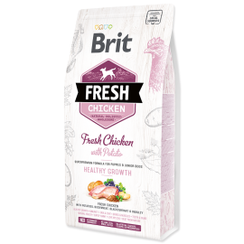 BRIT FRESH Chicken Natural Holistic Puppy, Pui si Cartofi, Hrana Uscata Caine Junior, Crestere Sanatoasa 2.5kg