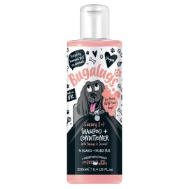 BUGALUGS Luxury 2 in 1, Sampon si Balsam Vegan Pentru Caini, cu Papaya si Cocos, Pentru Orice Tip de Blana, 250ml