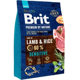 BRIT PREMIUM By Nature Adult Sensitive, Miel si Orez, Hrana Uscata Caine, Digestie Optima, 3kg