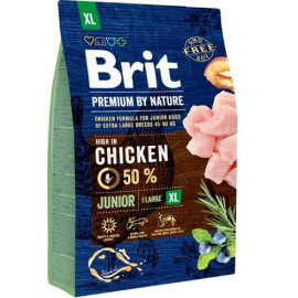 BRIT PREMIUM By Nature Junior Large XL, cu Pui, Hrana Uscata Caine Junior Talie Foarte Mare, 3kg
