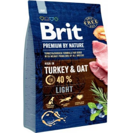 BRIT PREMIUM By Nature Adult Light, Curcan, Hrana Uscata Caine Supraponderal, Controlul Greutatii, 3kg