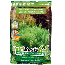 DENNERLE NutriBasis 6in1, Substrat Fertilizant Pentru Plante din Acvarii de Apa Dulce (100-140L), 4.8kg