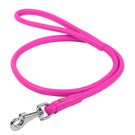 WAUDOG Glamour Lesa Piele Rotunjita Pentru Caini, Roz, 1.83m | 6mm