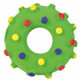 Jucarie Pentru Caini Inel din Latex Fara Sunet 8 cm