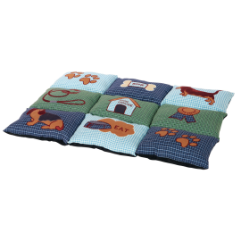 TRIXIE Saltea Matlasata Caini si Pisici PATCHWORK, Albastra, 80x55cm