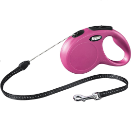 FLEXI New Classic S, Lesa Retractabila cu Snur Pentru Caini Maxim 12kg, 5m