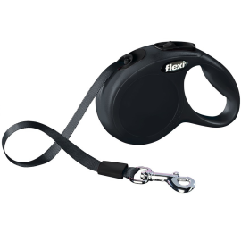 FLEXI New Classic S, Lesa Retractabila cu Banda, Pentru Caini Maxim 15kg, 5m