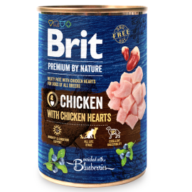 BRIT PREMIUM By Nature, Pui si Inimi de Pui, Conserva Hrana Umeda Caine (pate) 400g