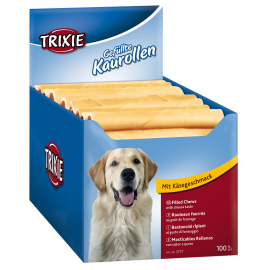 Recompensa Caini, Rulou din Piele de Vita Umplut cu Cascaval 12 cm |35g | 5 buc