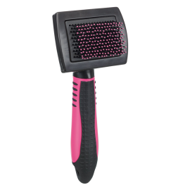 TRIXIE Perie Slicker cu Pini din Plastic si Varf Protejat Pentru Pisici si Caini Mici cu Piele Sensibila, Orice Tip de Blana 16x7cm