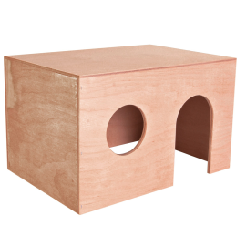Casuta Lemn cu Acoperis Plat Cobai 27x19x17cm