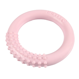 PETIT LOLA Jucarie Dental Pentru Caini Juniori | Adulti Talie Mica, Cauciuc Natural, Roz, 10cm