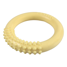 PETIT LOLA Jucarie Dental Pentru Caini Juniori | Adulti Talie Mica, Cauciuc Natural, Galben, 10cm