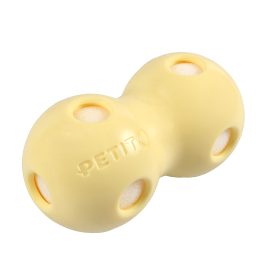 PETIT COCO Jucarie Racoritoare Pentru Pui de Catel | Adulti Talie Mica, Cauciuc Natural, Galben, 12x6cm