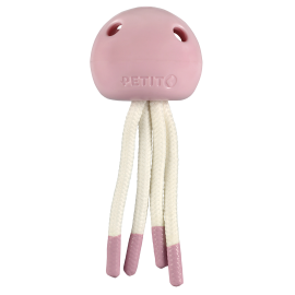 PETIT MILO Jucarie Dental Pentru Caini Juniori | Adulti Talie Mica, Cauciuc Natural, Roz, 18x7cm