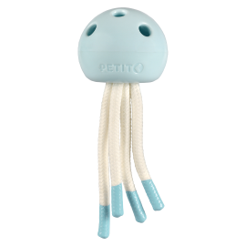 PETIT MILO Jucarie Dental Pentru Caini Juniori | Adulti Talie Mica, Cauciuc Natural, Albastru, 18x7cm