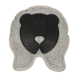BOBO Jucarie Interactiva Pentru Caini, Textila cu Sunet, Gri, 18x19x5cm