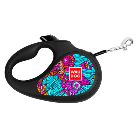 WAUDOG R-Leash Summer, Lesa Retractabila cu Banda, Pentru Caini Maxim 50kg, 5m