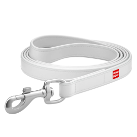 WAUDOG Design I Love My Dog, Lesa din Piele Pentru Caini, Alba, 1.22m | 25mm