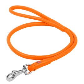 WAUDOG Glamour Lesa Piele Rotunjita Pentru Caini, Portocaliu, 1.83m | 6mm