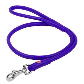 WAUDOG Glamour Lesa Piele Rotunjita Pentru Caini, Mov, 1.83m | 10mm