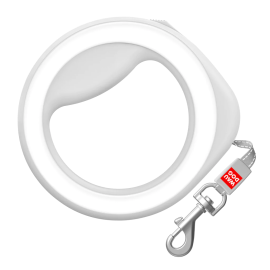 WAUDOG R-Leash, Lesa Retractabila Pentru Caini, Alba, 2.9m