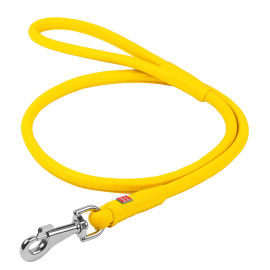 WAUDOG Glamour Lesa Piele Rotunjita Pentru Caini, Galbena, 1.83m | 6mm