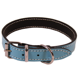 Zgarda din Piele Pentru Caini BASIC, Diverse Culori, 45cm | latime 20mm