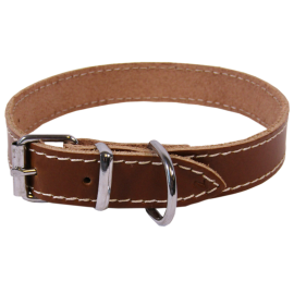 Zgarda din Piele Pentru Caini BASIC, Diverse Culori, 74cm | latime 40mm