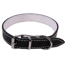 Zgarda din Piele Captusita Pentru Caini BASIC. Diverse Culori, 74cm | Latime 40mm